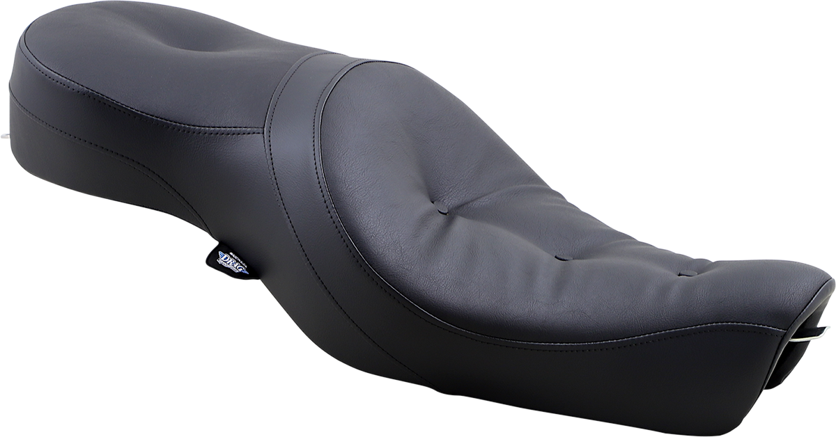 DRAG SPECIALTIES Asiento - Touring ancho de perfil bajo - Almohada - Negro - XL '04-'22 SIN PARACHOQUES DE GOMA 0804-0297