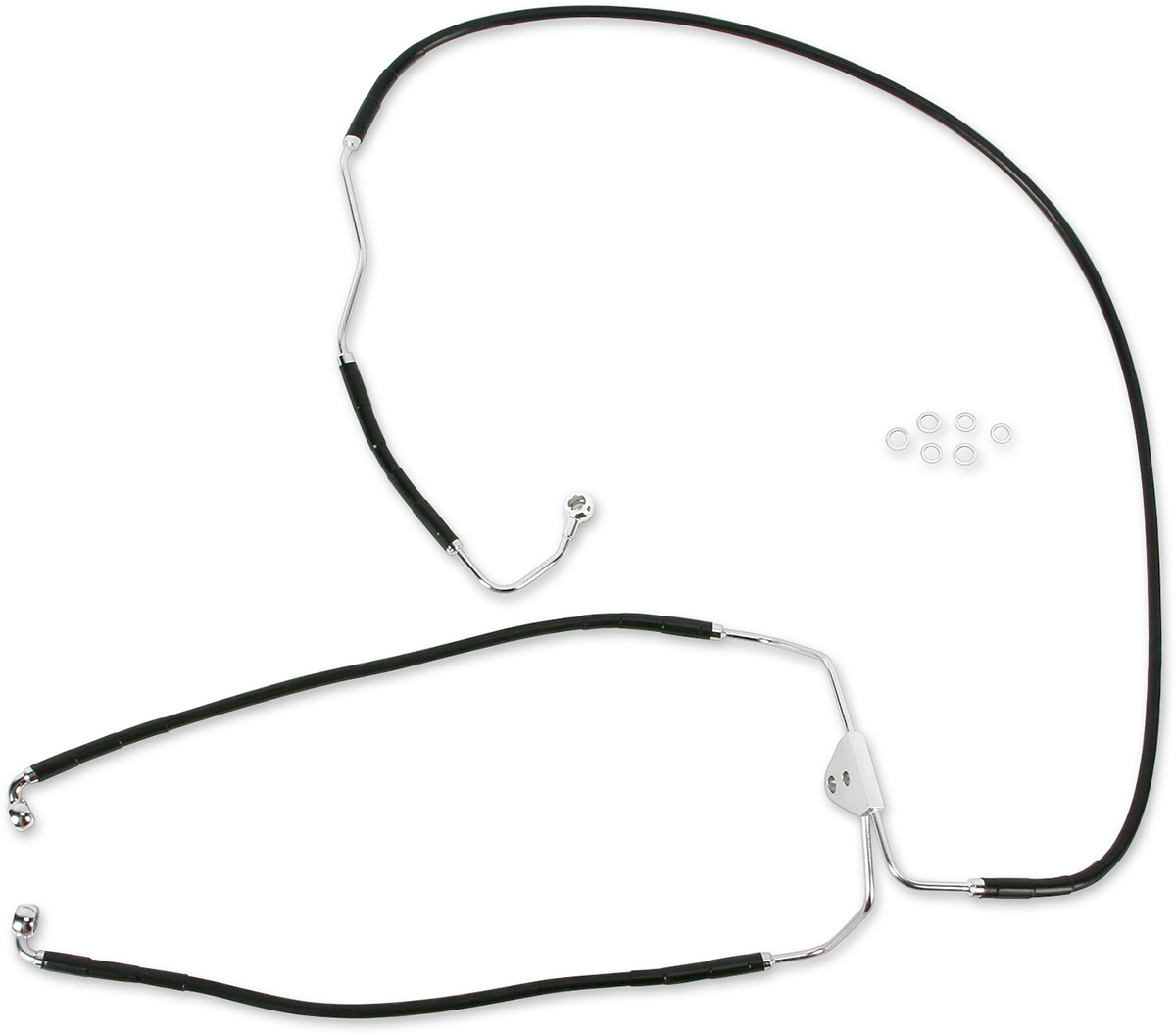 DRAG SPECIALTIES Línea de freno - Delantera (inferior/media) - ABS - Negro ACT LÍNEAS INFERIORES/MEDIAS 691183-BLK