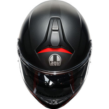 AGV Tourmodular Helmet - Frequency - Matte Gunmetal/Red - Small 211251F2OY00510