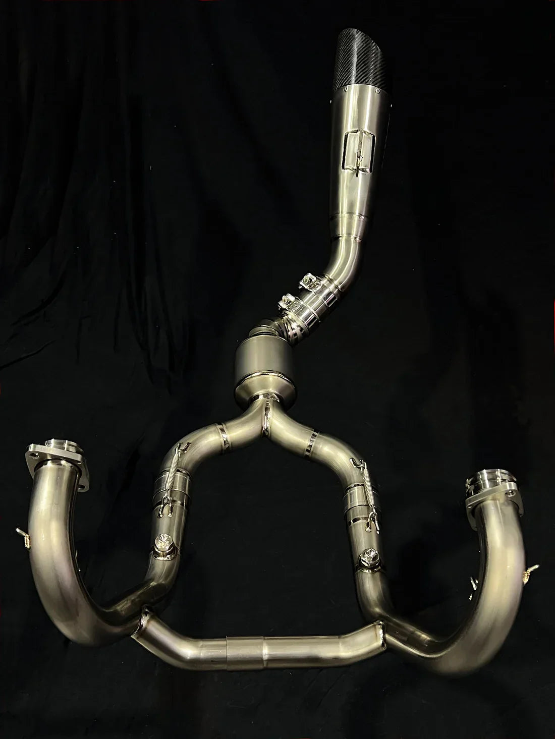 Vandemon BMW R NINET Titanium Exhaust System with Brushed Headers 2014-2023 BMWRNINETTIEXHBRB VA-22