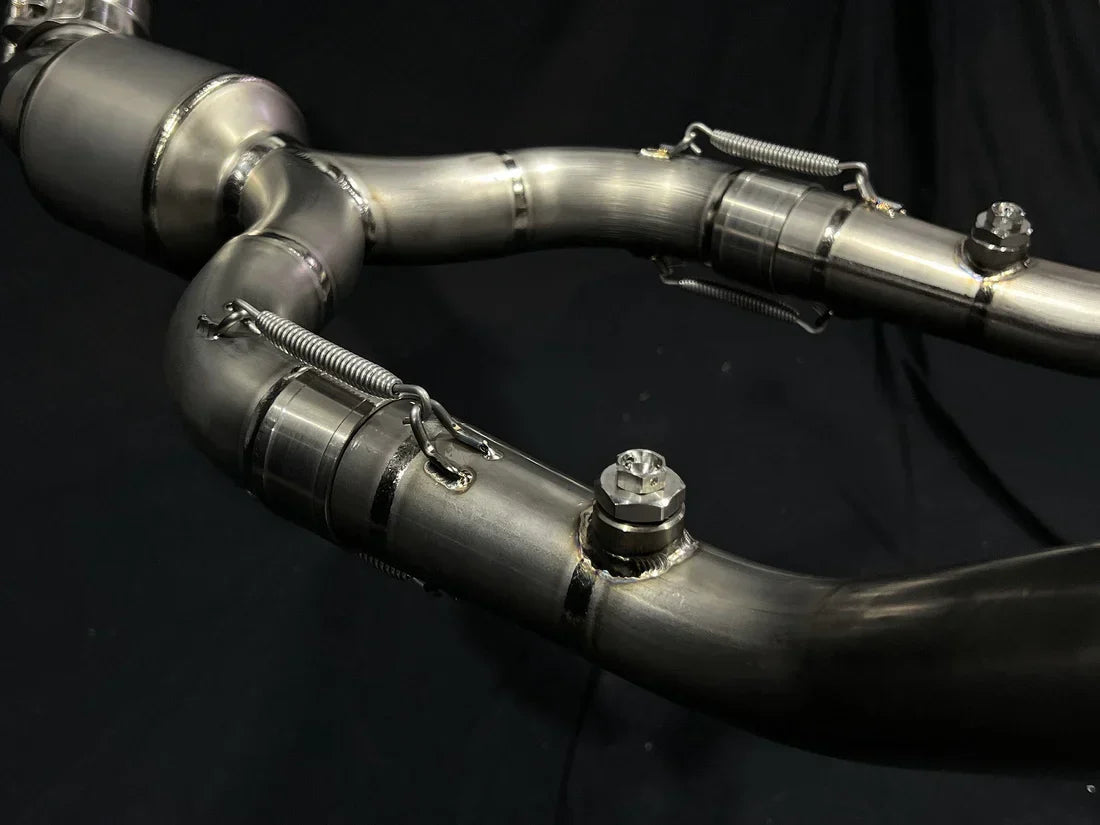 Vandemon BMW R NINET Titanium Exhaust System with Brushed Headers 2014-2023 BMWRNINETTIEXHBRB VA-22