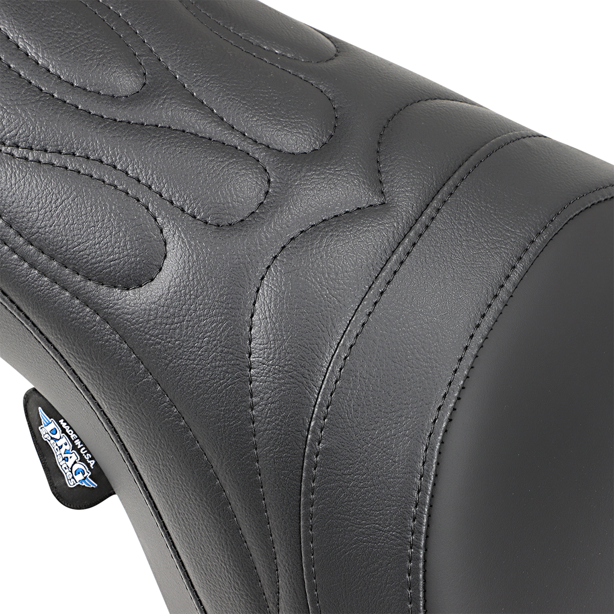 DRAG SPECIALTIES Predator Seat - Flame Stitched - FLT/HR 0801-0213