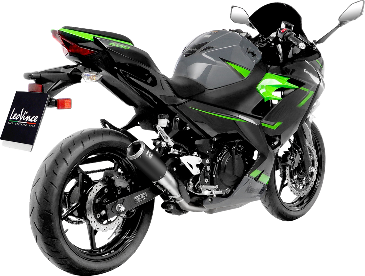 IN STOCK LEOVINCE LV Corsa Muffler - Black Edition KAWASAKI NINJA 400/500 2018 - 2025 15400BU 1811-4303