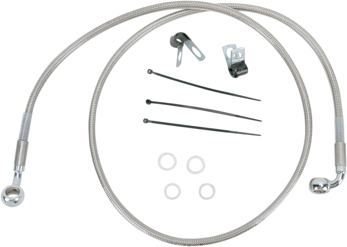 DRAG SPECIALTIES Línea de freno - Delantera - +10" - Acero inoxidable 640110-10