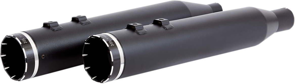 IN STOCK KHROME WERKS HP-Plus 4.5" Mufflers for Touring - Black with Tracer 202835
