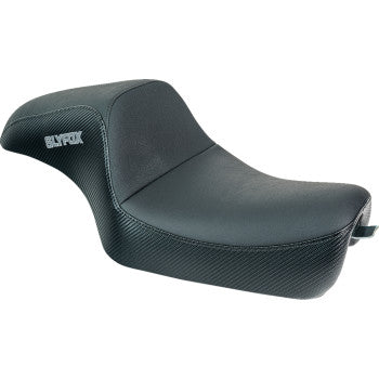 SLYFOX Slyfox Seat - Gray Logo - Black Vinyl w/ Slipstop - Carbon Fiber - XL 4684B-slyfox