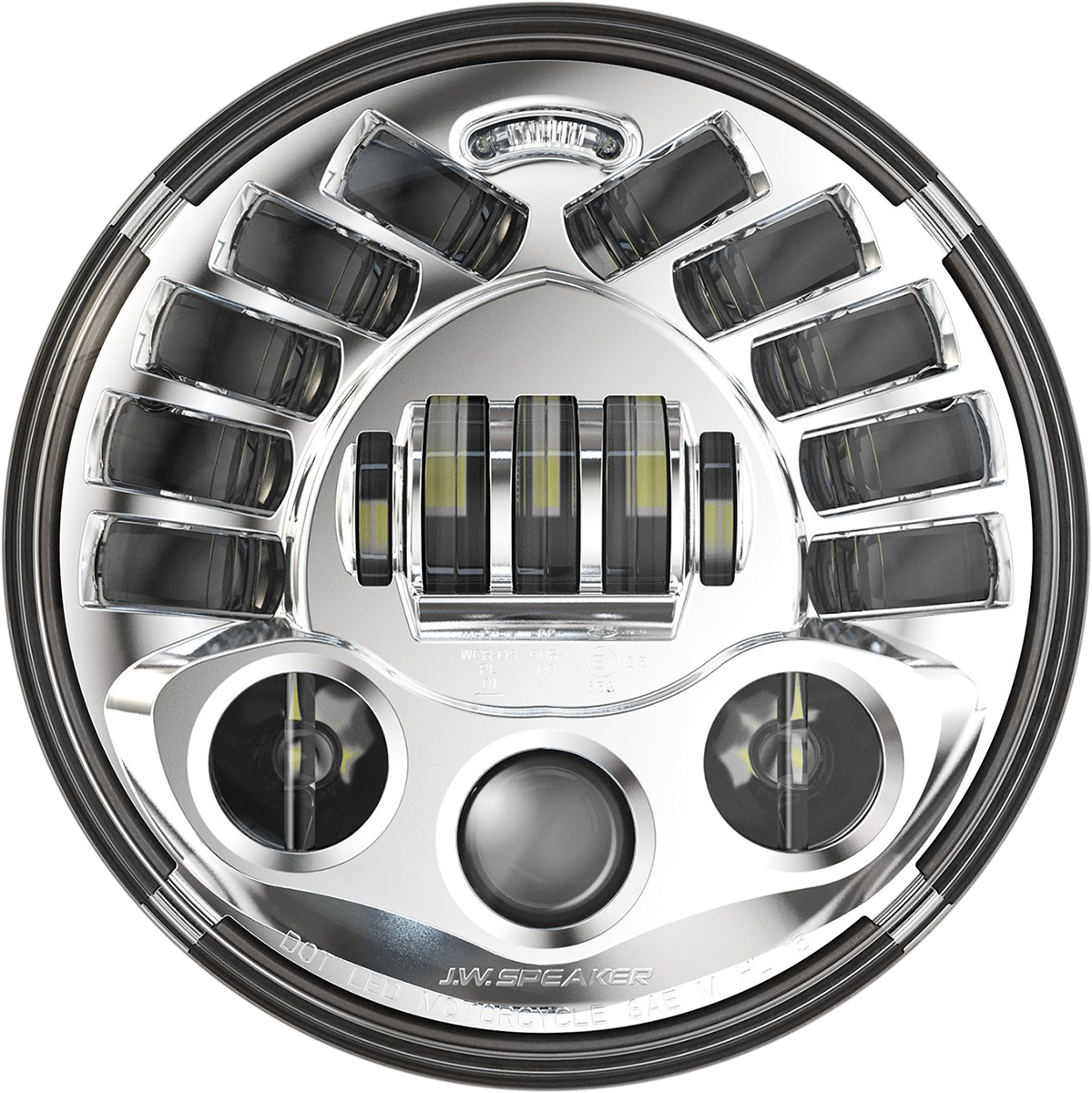 CUSTOM DYNAMICS 7" Adaptive Headlamp - Chrome Indian Chief/Chieftain/Roadmaster/Pursuit PB-7A-IND-C