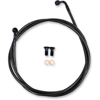 LA CHOPPERS Brake Lines - 12" - 14" Ape Hanger Handlebars - Midnight Glide /Switchback 2010-2017 LA-8220B13M