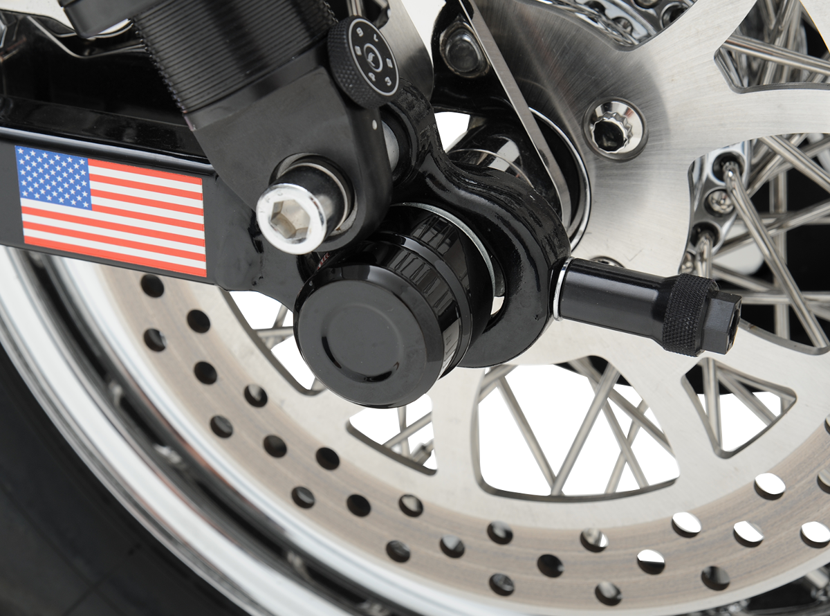 DRAG SPECIALTIES Tapa de eje - Trasero - Negro 0214-0833