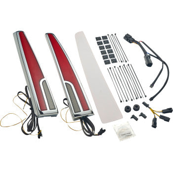 CIRO LED Taillight - Red Lens - Chrome - Tri Glide 40085