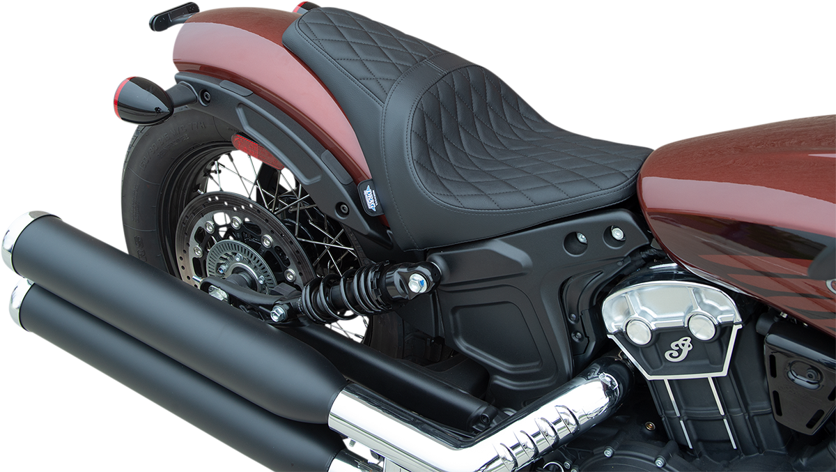 Asiento individual DRAG SPECIALTIES 3/4 - Negro - Puntada de diamante - Scout Bobber '18-'22 0810-2255