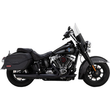 VANCE & HINES Twin Slash Slip-On Muffler - Black - Softail 46750
