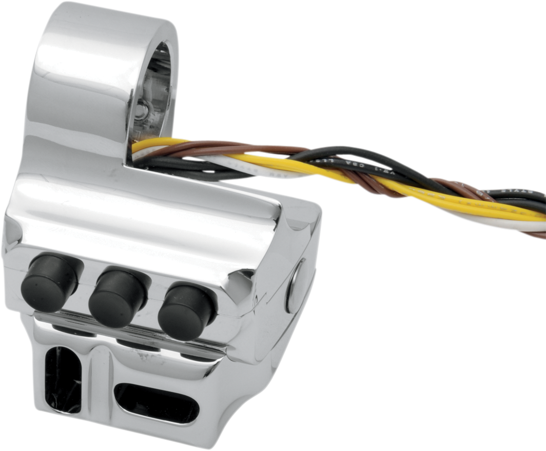 PERFORMANCE MACHINE (PM) Switch Housing - Left Side - Hydraulic Clutch - Five Button - Chrome 0062-2043-CH