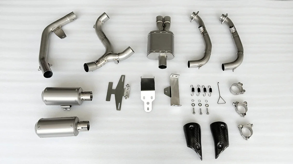 Vandemon CFMOTO single-sided swingarm 450SR-S 2023-2024 Stainless Steel / Titanium High Mount Exhaust System CFMOTO450SRSHMEXHC VA-8