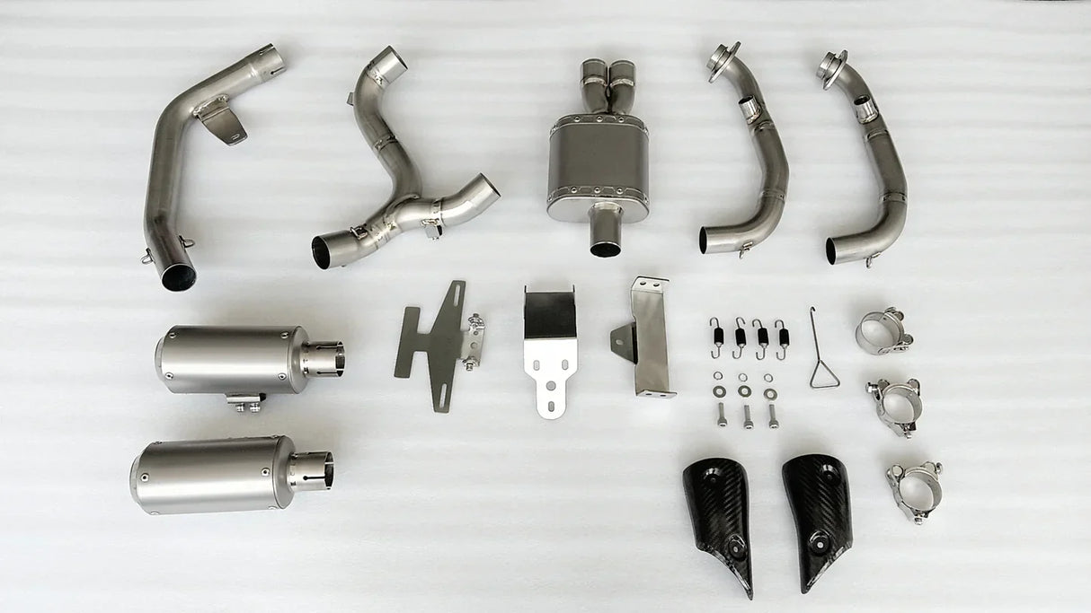Vandemon CFMOTO single-sided swingarm 450SR-S 2023-2024 Stainless Steel / Titanium High Mount Exhaust System CFMOTO450SRSHMEXHC VA-8