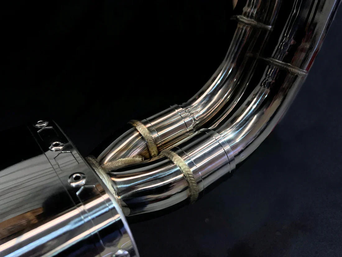 Vandemon CFMOTO 450SR Double-Sided Swingarm Model Stainless Steel / Titanium High Mount Exhaust System CFMOTO450SRSSHMEXHA VA-104