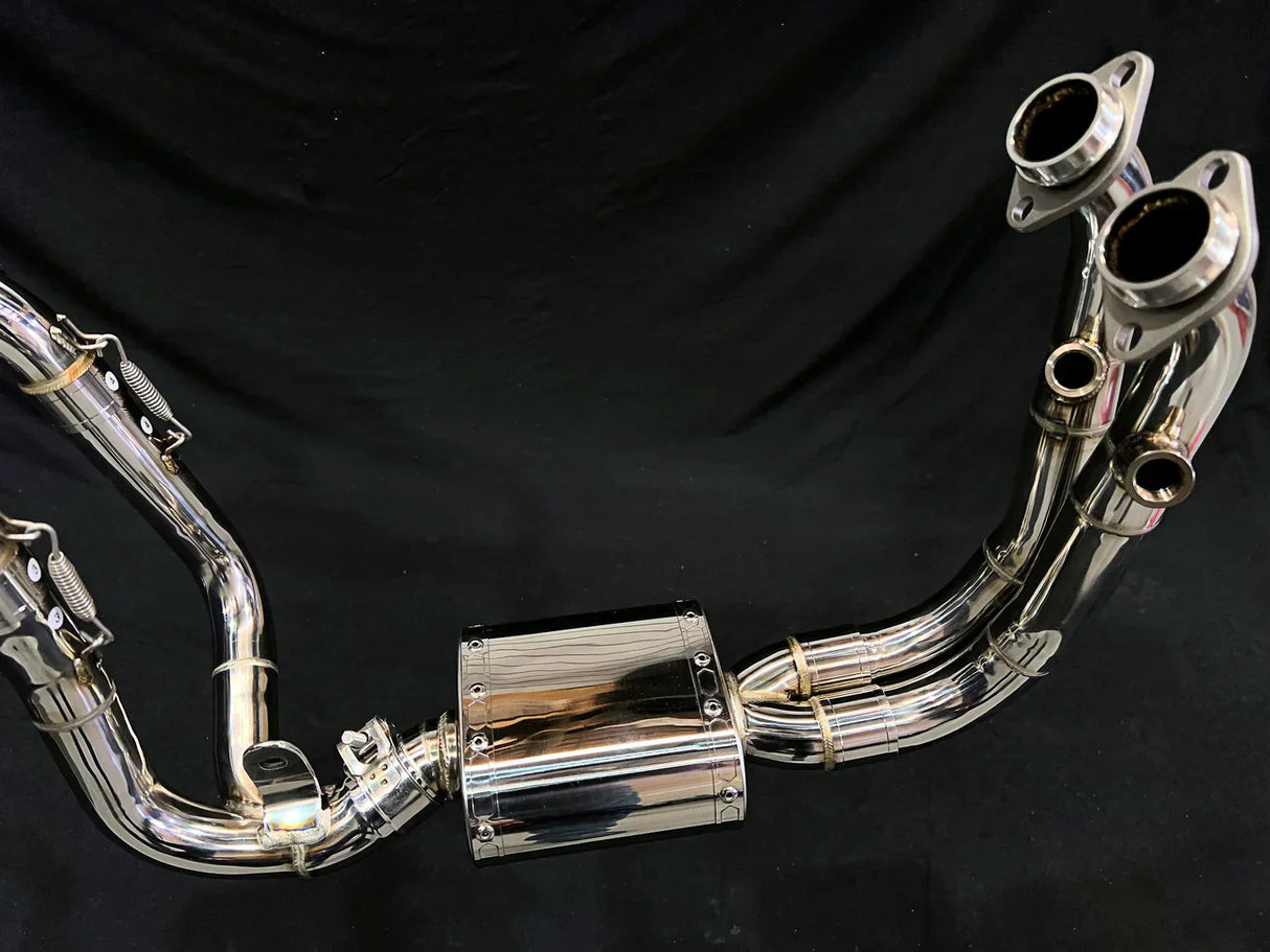 Vandemon CFMOTO single-sided swingarm 450SR-S 2023-2024 Stainless Steel / Titanium High Mount Exhaust System CFMOTO450SRSHMEXHC VA-8
