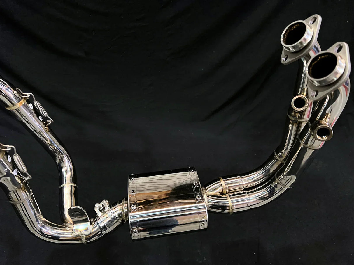 Vandemon CFMOTO single-sided swingarm 450SR-S 2023-2024 Stainless Steel / Titanium High Mount Exhaust System CFMOTO450SRSHMEXHC VA-8