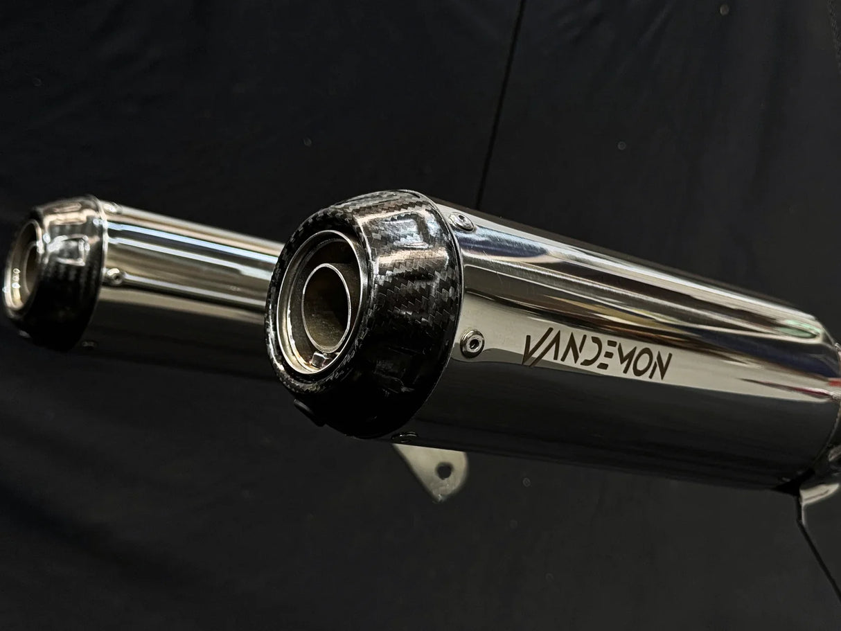 Vandemon CFMOTO 500SR 2025 VROOM Vandemon High Mount Stainless Steel Exhaust System VA-164 CFMOTO500SRSSPOLEXHA