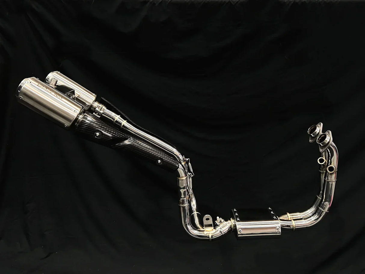 Vandemon CFMOTO single-sided swingarm 450SR-S 2023-2024 Stainless Steel / Titanium High Mount Exhaust System CFMOTO450SRSHMEXHC VA-8