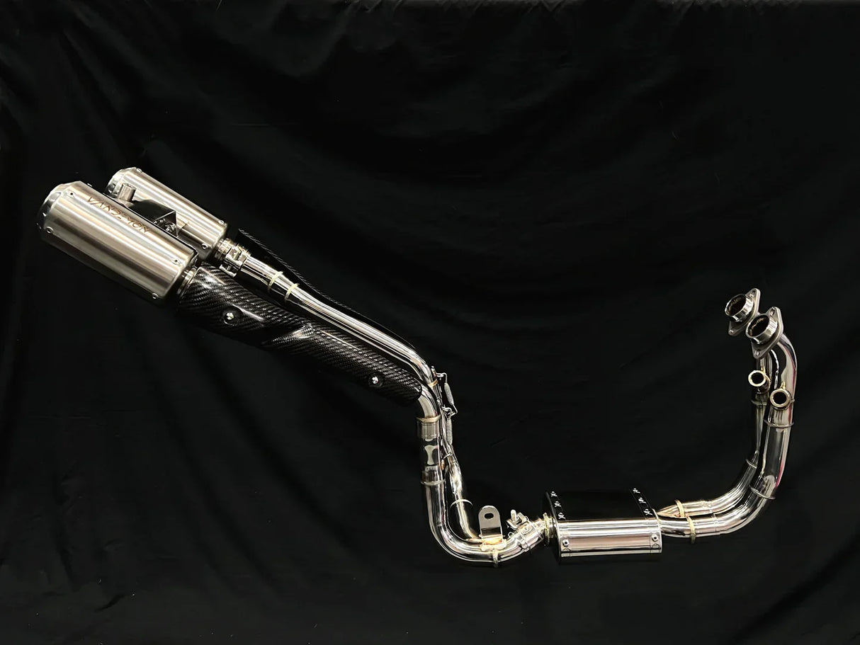 Vandemon CFMOTO single-sided swingarm 450SR-S 2023-2024 Stainless Steel / Titanium High Mount Exhaust System CFMOTO450SRSHMEXHC VA-8