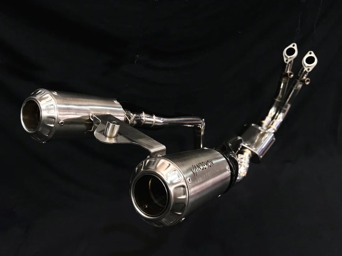 Vandemon CFMOTO 450SR Double-Sided Swingarm Model Stainless Steel / Titanium High Mount Exhaust System CFMOTO450SRSSHMEXHA VA-104