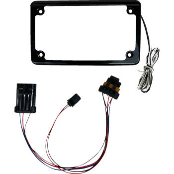 CUSTOM DYNAMICS License Plate Frame - LED - w/ Tag Light - Black - SXS Polaris RZR CD-LPF-RZRTRAIL