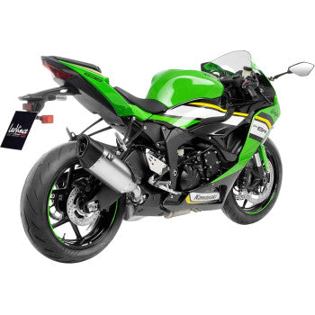 LEOVINCE LV-14 R Slip-On Muffler - Stainless Steel - Kawasaki ZX-6R 15625U