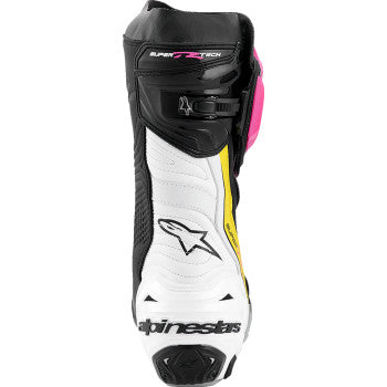 ALPINESTARS Supertech R Boots - Black/Magenta/White/Yellow - US 12 / EU 47 2220021-1634- 47