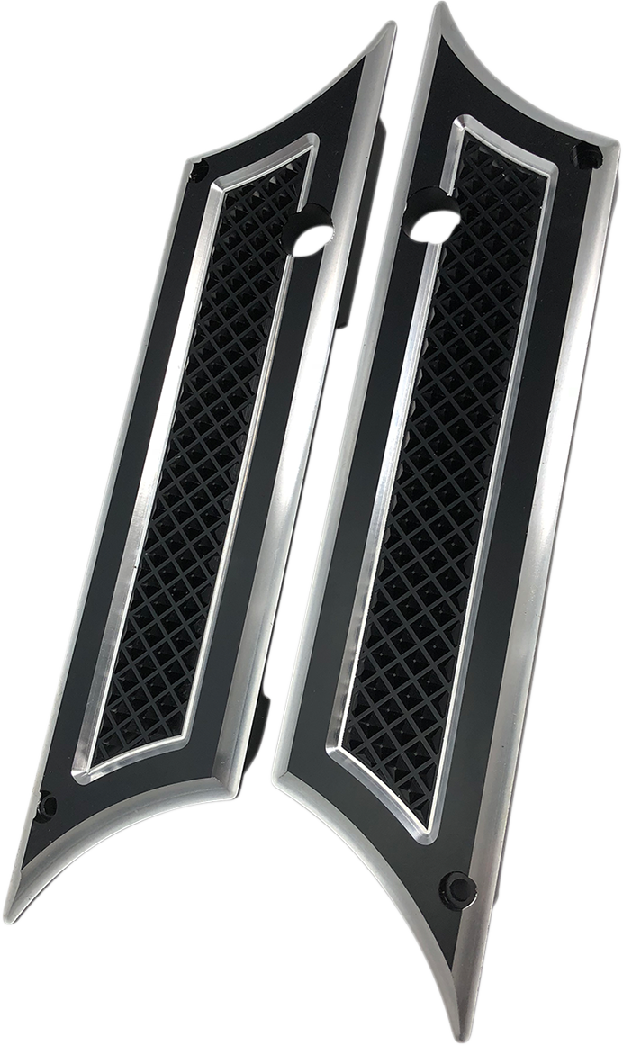 EDDIE TROTTA DESIGNS Saddlebag Latch Covers - Diamond Cut B TC981B