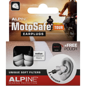 IN STOCK ALPINE HEARING PROTECTION MotoSafe Earplugs - Tour 111.23.110