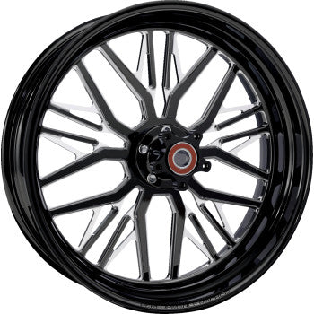 PERFORMANCE MACHINE Wheel - Phatour - Front - Dual Disc/with ABS - Black/Contrast Cut Platinum - 18x5.5 1204-7814R-NVSAP-BMP