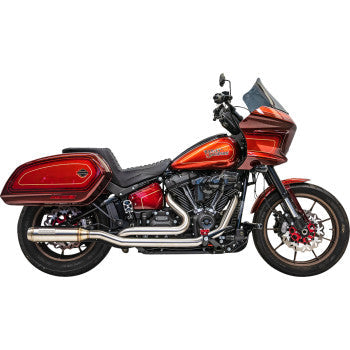 BASSANI XHAUST True Dual Performance Exhaust System with 4" Muffler - Stainless Steel Softail 2018-2023 1S97SS