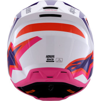 ALPINESTARS SM3 Helmet - Heat - Gloss White/Purple/Pink - XS 8301026-2052-XS