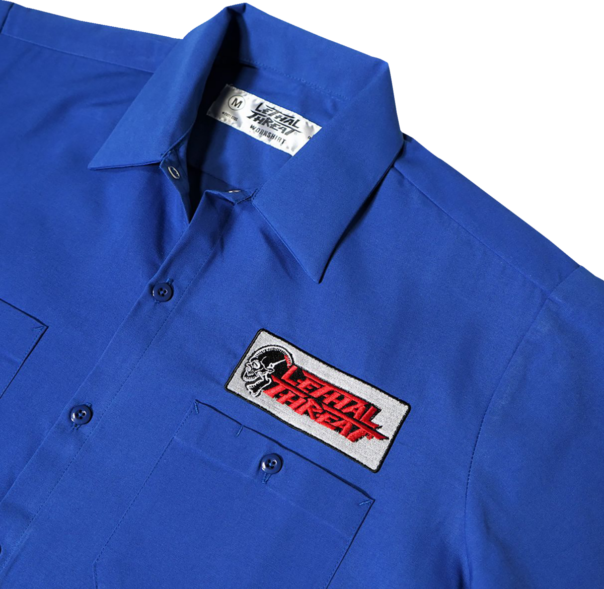 LETHAL THREAT Old Skool Eyeball Shop Shirt - Blue - 4XL DG60143-4XL