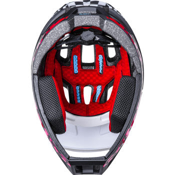 KALI DH Invader Helmet - LTD Glitch - Matte Black/White/Red - XS-M 0211323216