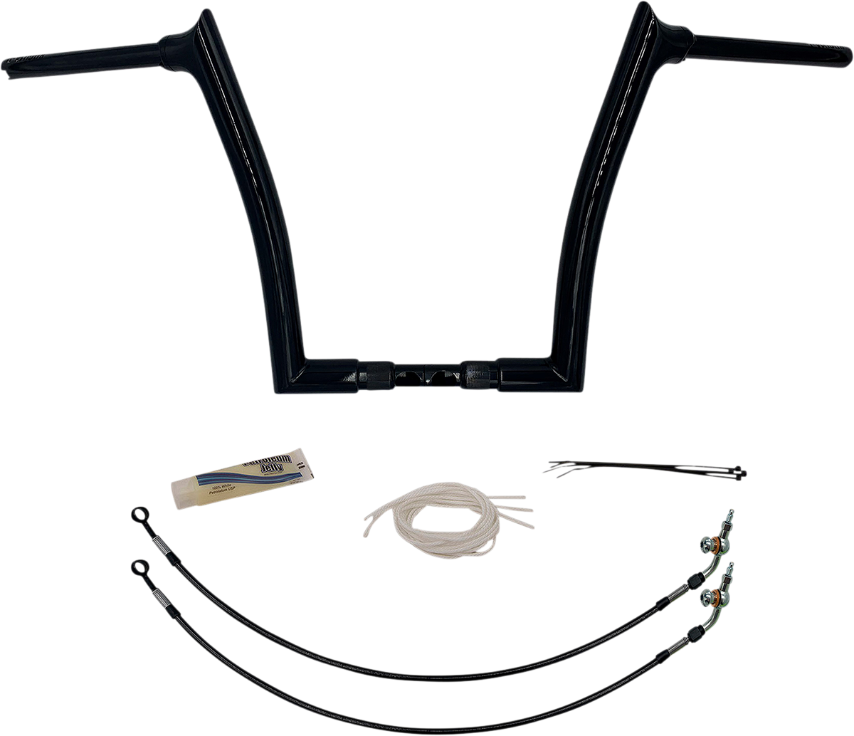 FAT BAGGERS INC. Handlebar Kit - Pointed Top - 14" - Black 809314-B