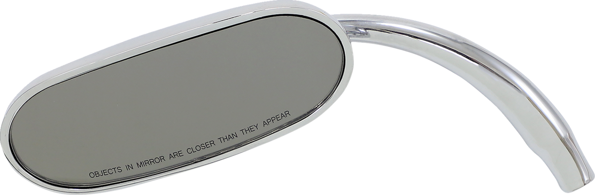 RUSS WERNIMONT DESIGNS Oval Mirror - Chrome - Short Stem - Left RWD-50085LC