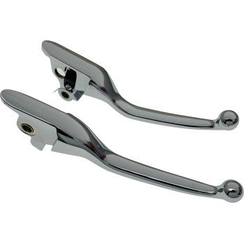 DRAG SPECIALTIES Lever Set - Narrow - Chrome 0610-2325