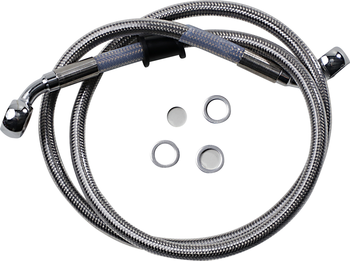 DRAG SPECIALTIES Línea de freno - Delantero (superior) - Acero inoxidable 618614