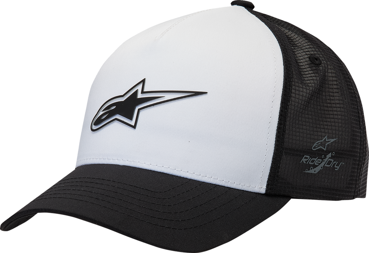IN STOCK ALPINESTARS Advantage Tech Trucker Hat - White/Black - One Size 1212811602010OS
