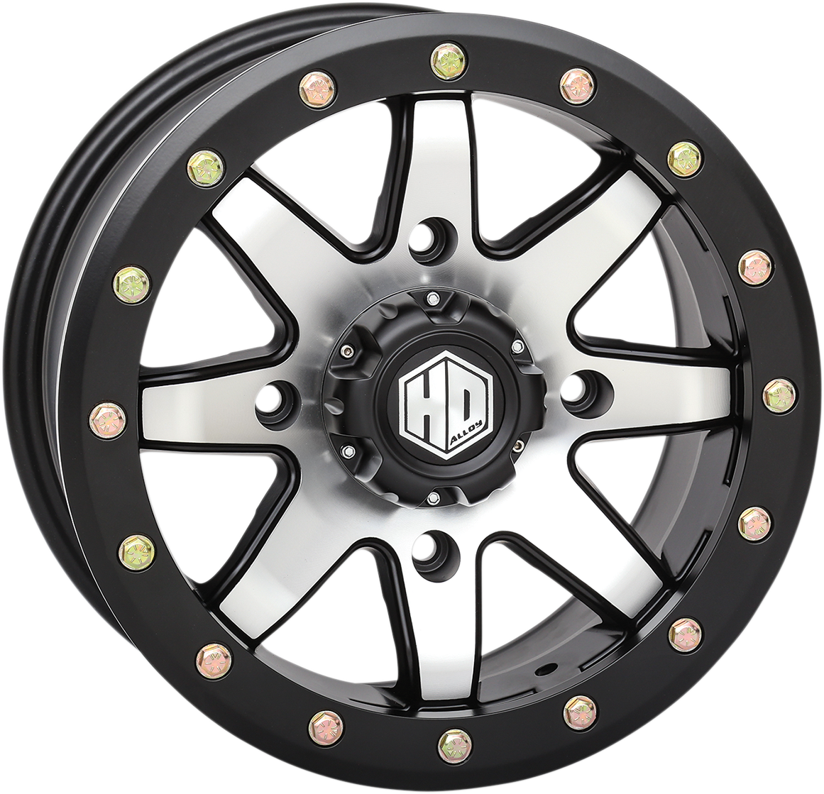 STI TIRE & WHEEL HD9 Wheel - Front/Rear - Machined Black - 18x7 - 4/156 - 6+1 18HB903