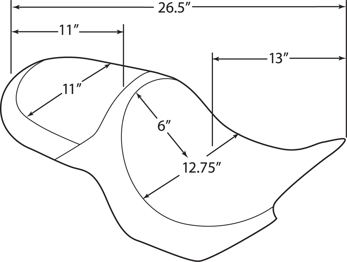 DRAG SPECIALTIES Asiento Predator - Fibra de carbono - Hammer 0810-1583