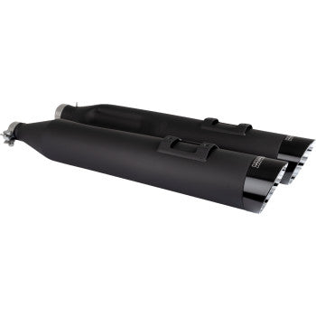VANCE & HINES Razorback 450 Slip-On Mufflers - Black - M8 Bagger 47960 1801-1843
