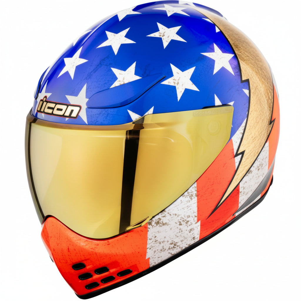 IN STOCK OPEN BOX ICON Domain™ Helmet - Amerikarma - Glory - Medium 0101-18326