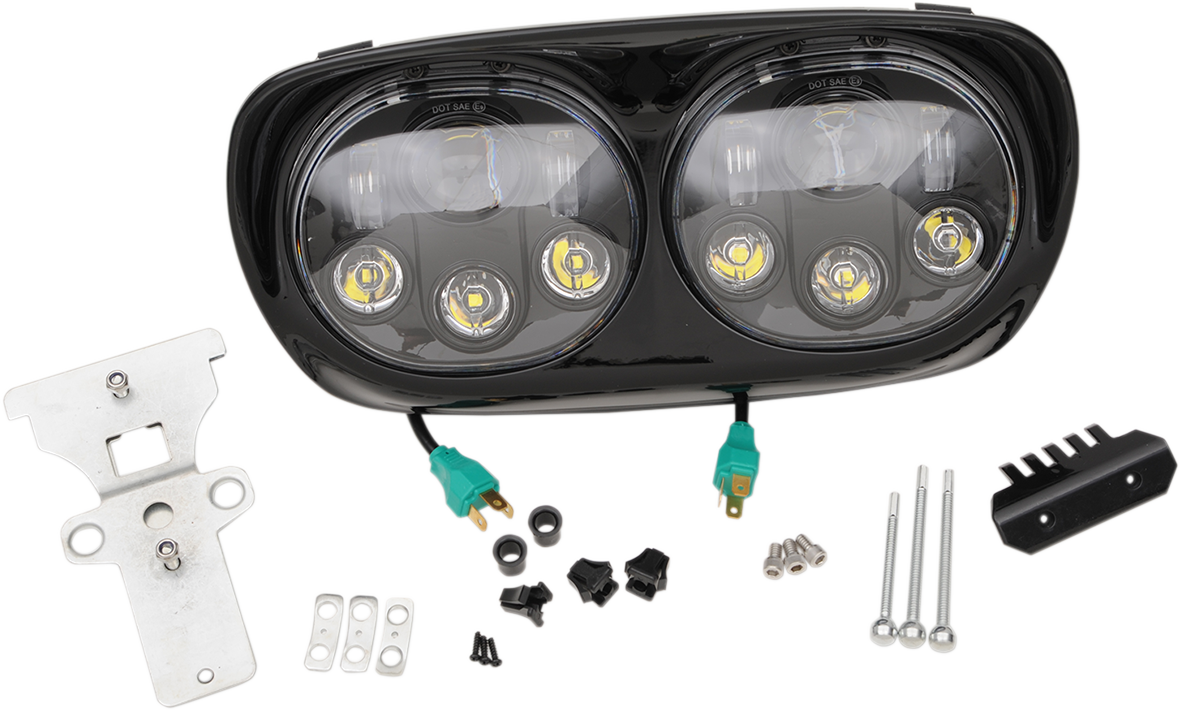 HEADWINDS 5.75" Headlight Assembly - 99-13 FLTR - Black 8-9552-02BA