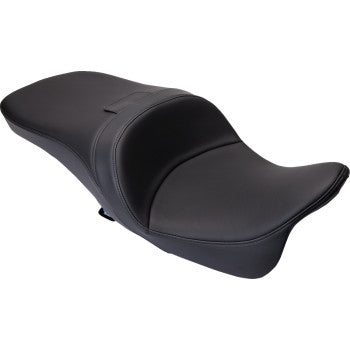 DRAG SPECIALTIES Asiento Freedom - Cuero solar - Negro - Liso - FLH '09-'23 0801-1485