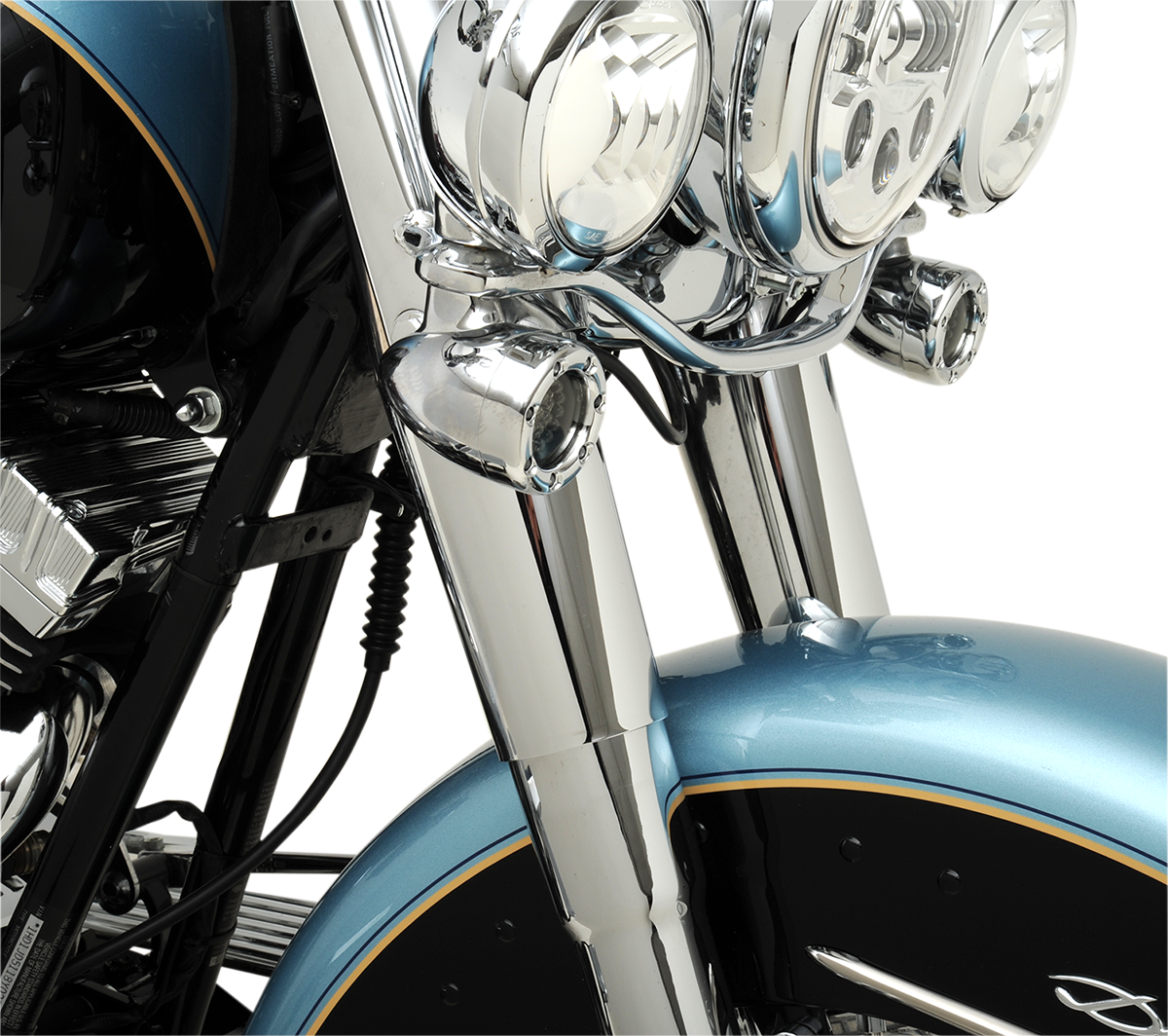 DRAG SPECIALTIES Cubiertas deslizantes de horquilla - Cromadas - Lisas - Longitud original - Reemplazo Número OEM 45964-86 74537