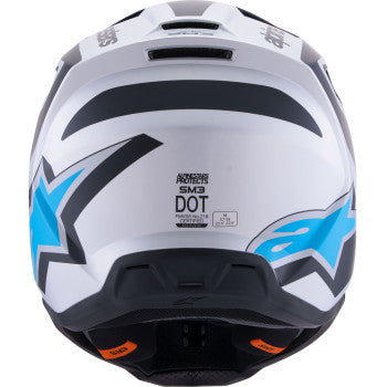 ALPINESTARS SM3 Helmet - Heat - Matte Silver/Blue/Black - XL 8301026-1949-XL