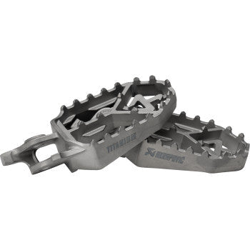 AKRAPOVIC Adventure Foot Pegs - Titanium - Honda F-H11T1